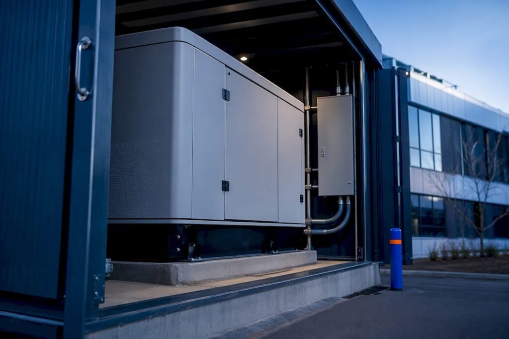 Standby generator in engineered service enclosure