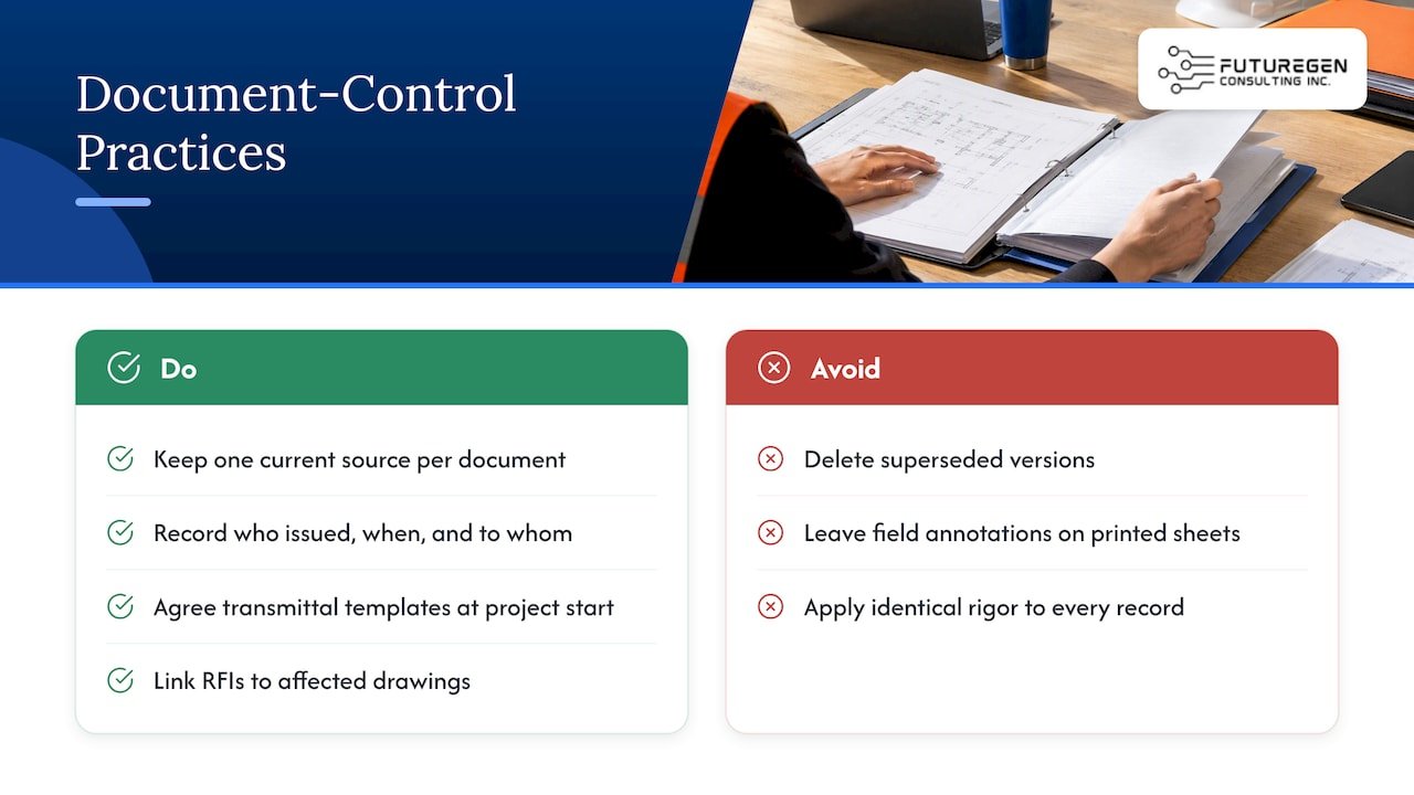 Seven components of a working document-control system