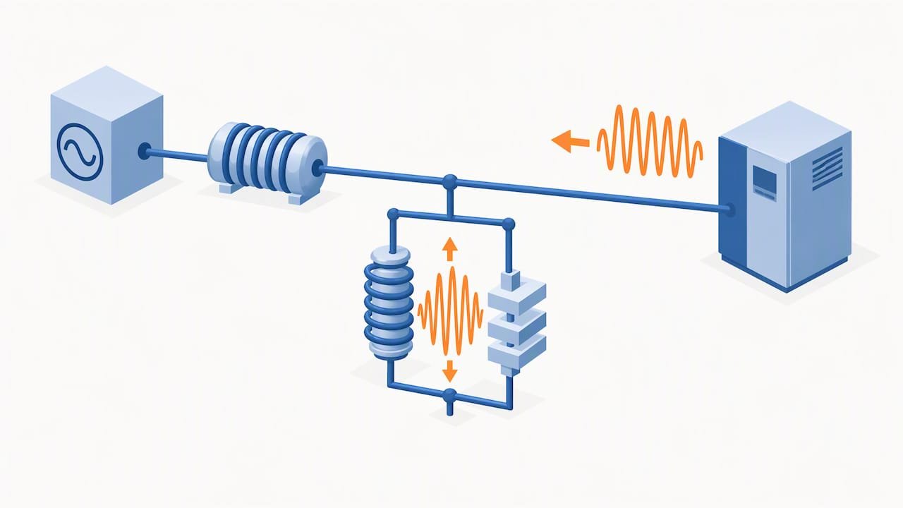 Parallel resonance amplifying harmonic current